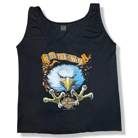 Rare Vintage 1993 3D Emblem Harley Davidson Tank Top - Picture 1 of 6
